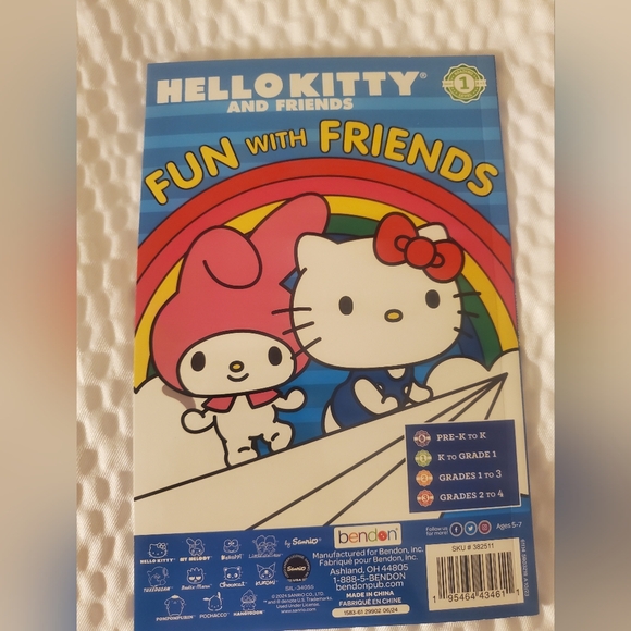 Hello Kitty & Friend Pre K to Kindergarten Learning Book - Picture 2 of 2